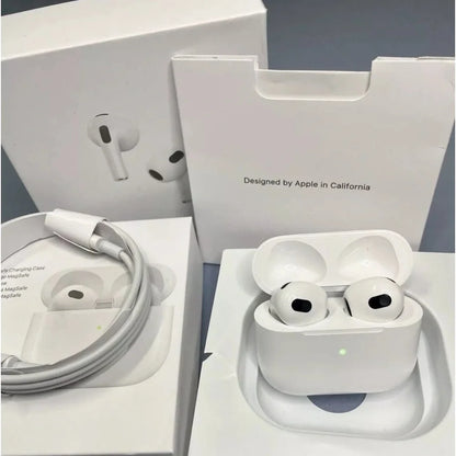 Airpods 3ra Generación – Bluetooth · 24h Batería · Carga Inalámbrica
